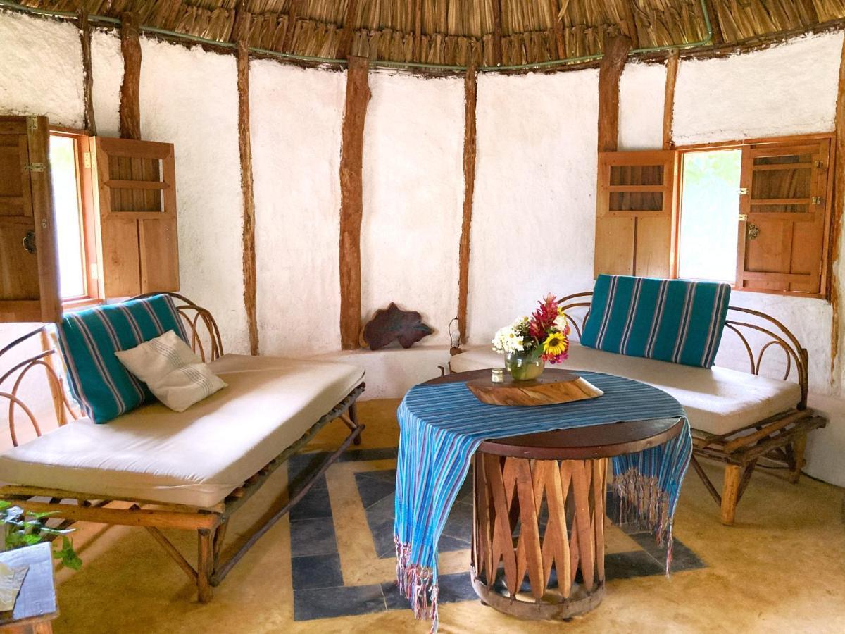 Encantadora Villa Maya Tradicional En Rancho Agroecologico Tzucaceb エクステリア 写真